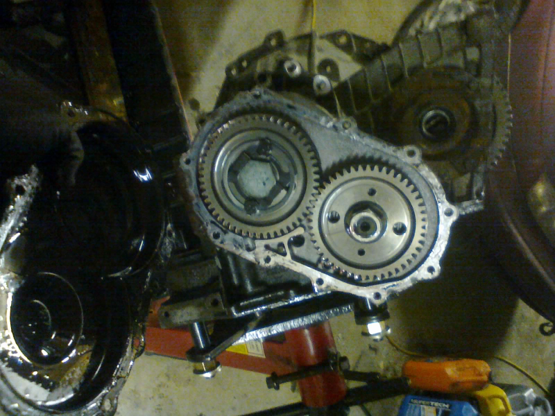 Behind door number two: the transfer gears!